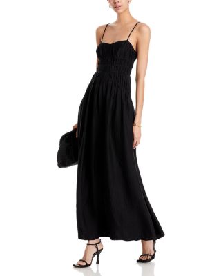 AQUA Crinkle Smocked Maxi Dress - Exclusive | Bloomingdale's Women
