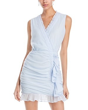 Aqua Sleeveless Flutter Ruffle Mini Dress - 100% Exclusive