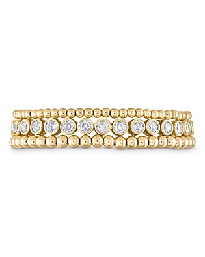 Shop Alexa Leigh Cubic Zirconia & Ball Beaded Stretch Bracelets, Set Of 3 - 100% Exclusive In Gold