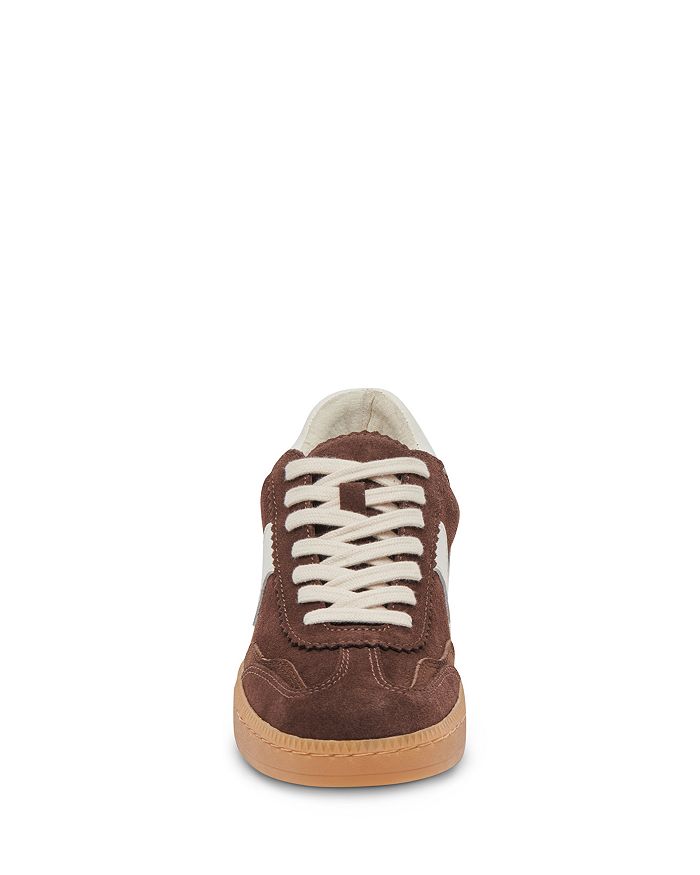 Shop Dolce Vita Women's Notice Low Top Sneakers In Dark Brown Suede