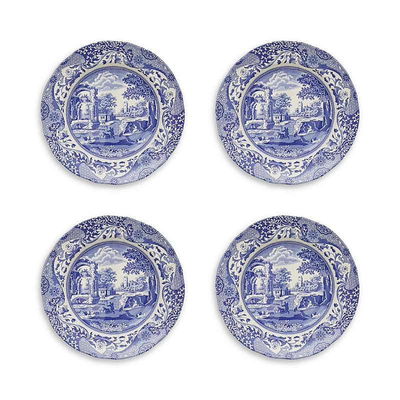 Royal Worcester & Spode Blue Italian Luncheon Plate, Set Of 4