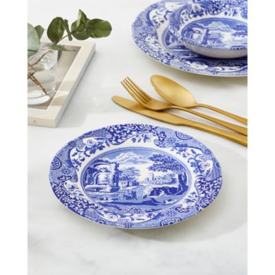 Blue Italian Salad Plate, Set of 4