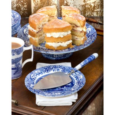 Blue Italian Cake Plate