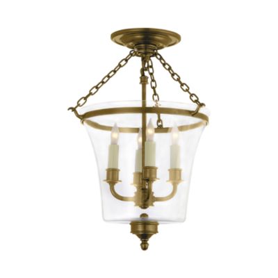 Chapman & Myers - Sussex Semi-Flush Bell Jar Lantern