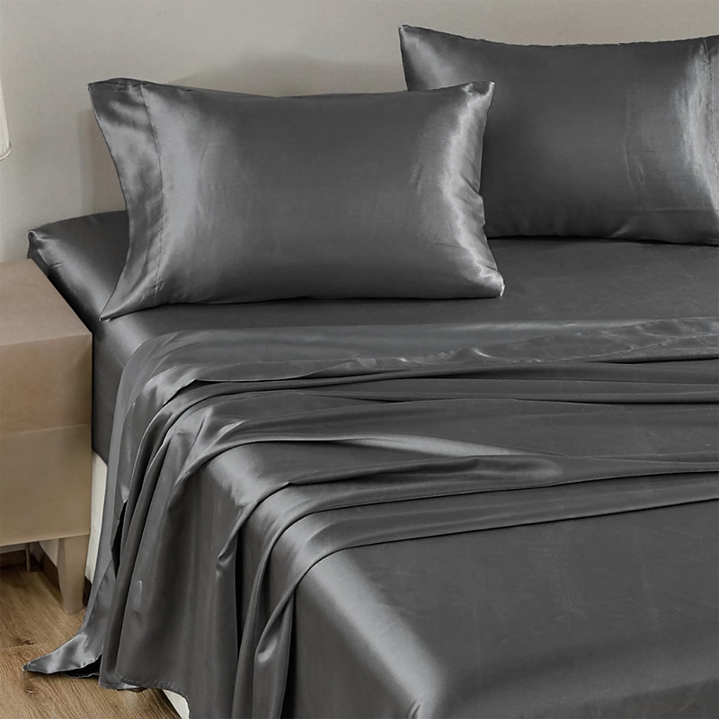 Night Silk Non Slip Flat Sheet, Queen