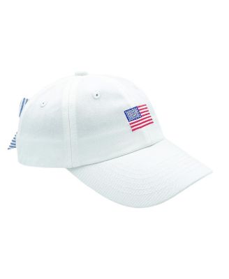 Bits & Bows - Girls' American Flag Bow Baseball Hat - Little Kid, Big Kid