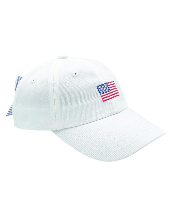 Girls' American Flag Bow Baseball Hat - Little Kid, Big Kid