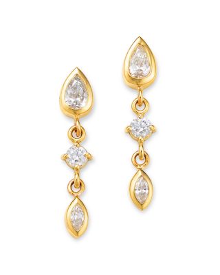 Zoe Chicco 14K Yellow Gold Paris Diamond Mixed Cut Drop Earrings