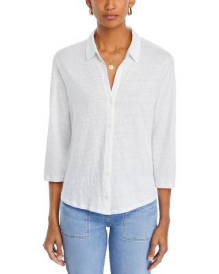 Stretch Linen Button Up Shirt