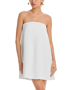 Shop Aqua Strapless Trapeze Mini Dress - 100% Exclusive In White