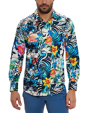 Shop Robert Graham Tahiti Printed Long Sleeve Shirt In Multi