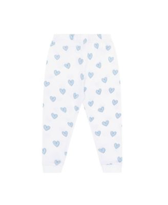 Girls' Blue Heart Print Pajama - Little Kid