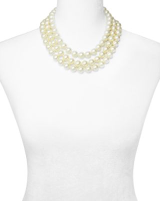 Barbara Imitation Pearl Necklace, 17"
