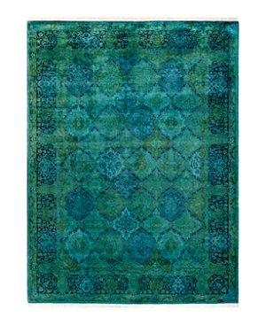 Shop Bloomingdale's Fine Vibrance M1270 Area Rug, 6'1 X 8'3 In Green
