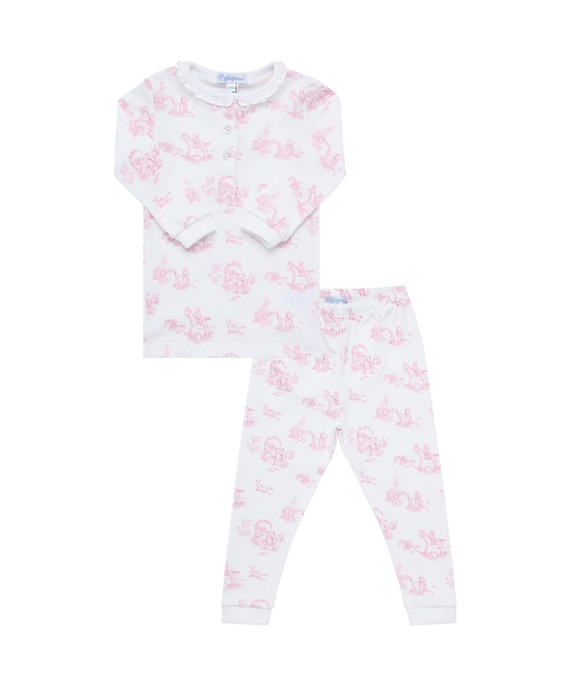 Nellapima Girls' Pink Toile Baby Pajamas - Baby In Pink
