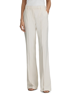 Shop Reiss Petite Millie Flare Pants In Cream