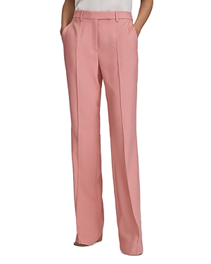 Shop Reiss Petite Millie Flare Pants In Pink