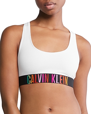 Shop Calvin Klein Intense Power Pride Racerback Bralette In White