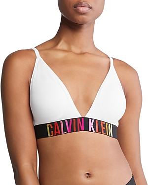 Shop Calvin Klein Intense Power Pride Triangle Bralette In White