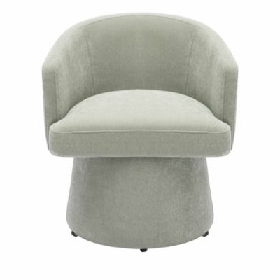 Kristen Upcycled Chenille Rolling Desk Chair