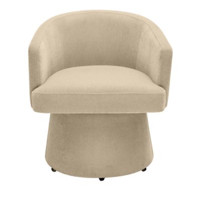 Kristen Upcycled Chenille Rolling Desk Chair