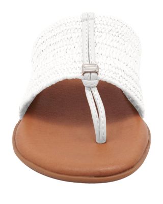Women's Nice Slip On Woven Slide Thong Sandals