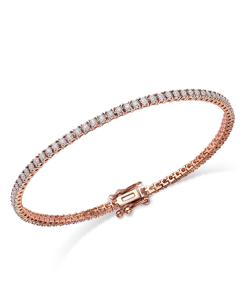 Bloomingdale's Fine Collection Diamond Tennis Bracelet in 14K Rose Gold, 0.50 tcw