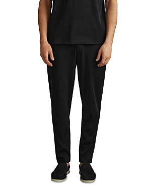 Reiss Cyrus Ottoman Regular Fit Drawstring Pants In Navy