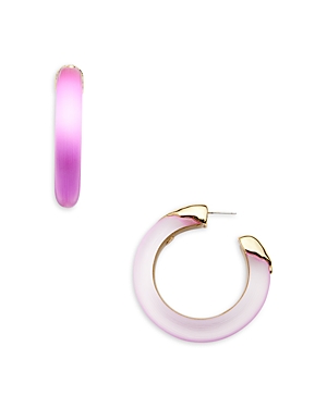 Alexis Bittar Luminos Statement Hoop Earrings In Pink
