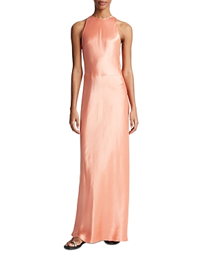 Shop Vince Lean Sleeveless Maxi Dress In Coral