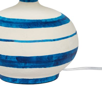 Positano Striped Papier Mache Table Lamp