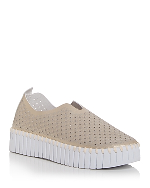 Ilse Jacobsen Women's Tulip Perforated Slip On Sneakers In Platin