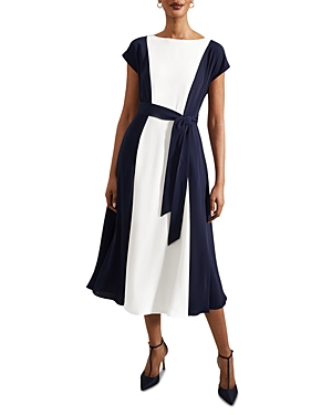 Hobbs London Emery Two Tone Midi Dress