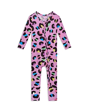Shop Posh Peanut Girls' Electric Leopard Convertible Coverall - Baby In Open Purple
