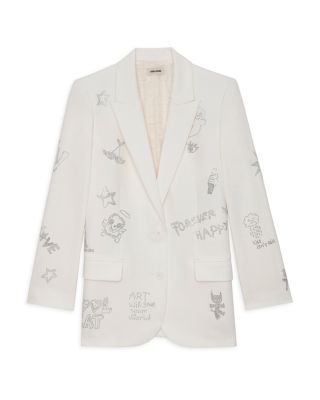 Viva Multistrass Rhinestone Embellished Blazer
