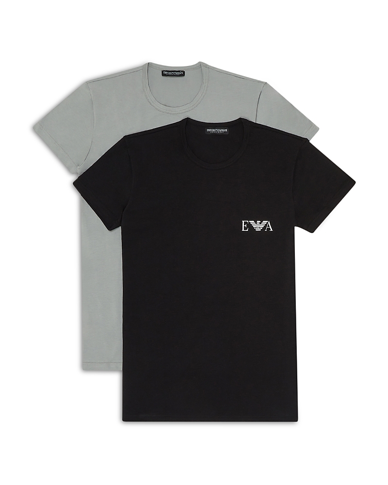 Emporio Armani Monogram Stretch Cotton Undershirt 2 Pack
