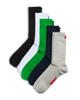 Assorted Solid Crew Socks - 5 pk.