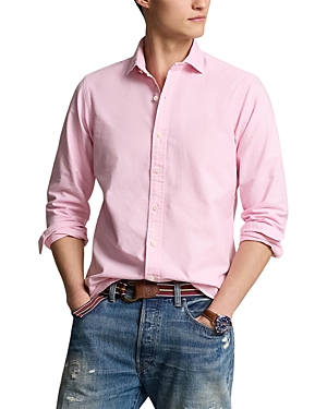 Shop Polo Ralph Lauren Cotton Custom Fit Garment Dyed Oxford Shirt In Pink