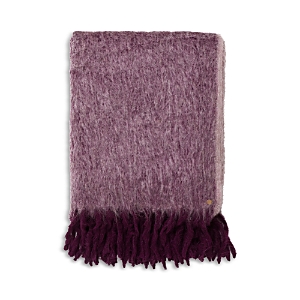 St. Frank Brushed Alpaca & Wool Throw Blanket, 90l X 55w In Plum