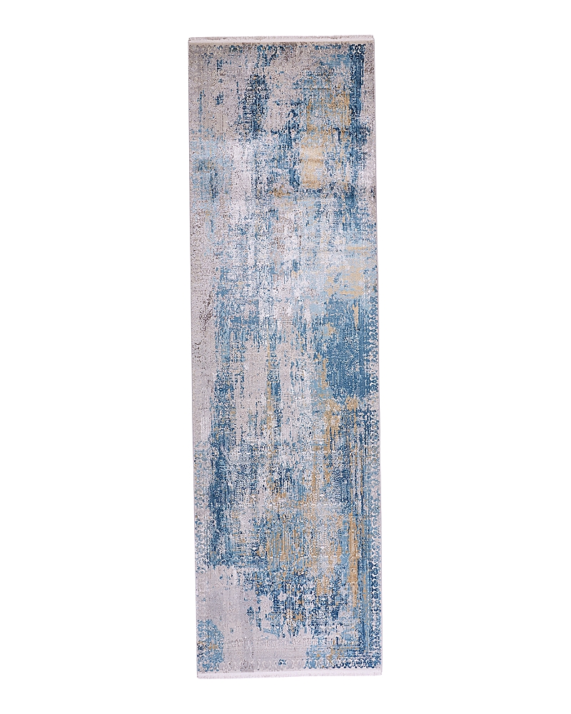 Feizy Cadiz 8663890f Runner Area Rug, 3'1 X 10' In Blue/gray