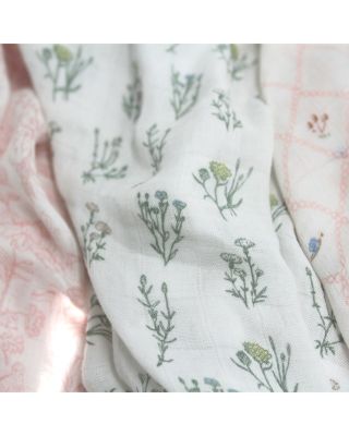 French Floral Silky Swaddles, Pack of 3  