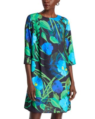 Caroline Rose - Floral Crepe A Line Dress