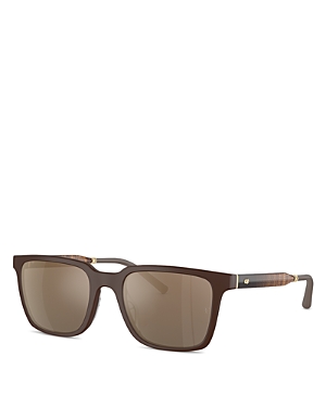 Shop Oliver Peoples X Roger Federer Rectangular Sunglasses, 52mm In Brown/brown Mirrored Solid