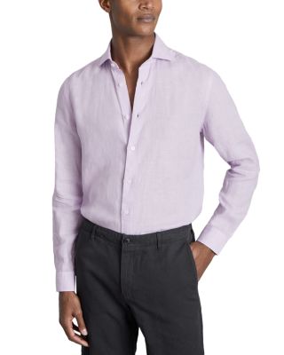 REISS - Ruban Long Sleeve Button Front Linen Shirt