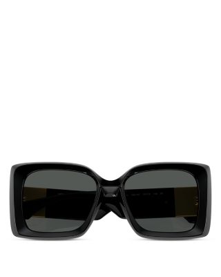 Medusa Plaque Square Sunglasses, 54mm