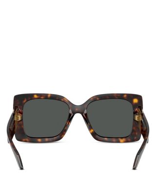 Medusa Plaque Square Sunglasses, 54mm