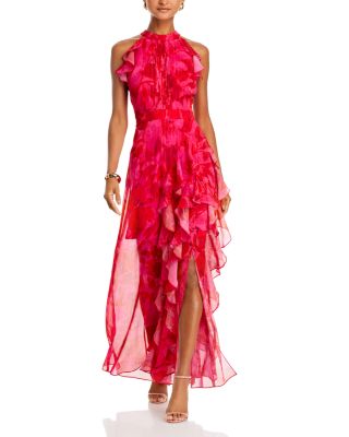 Red sleevles gown from Aqua popular