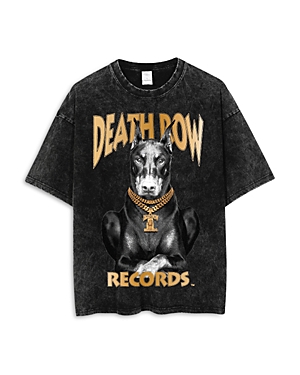 Shop Death Row Records Acid Wash Short Sleeve Graphic Tee In Black