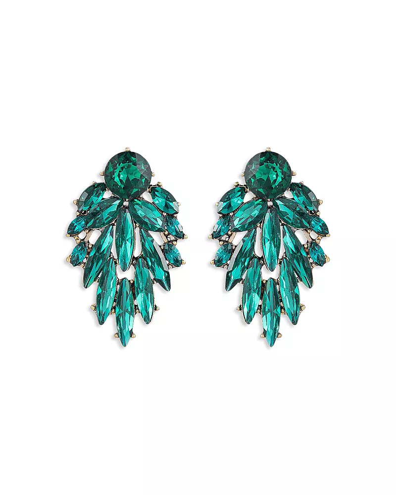Ettika Cry Me A River Crystal Cluster Drop Earrings