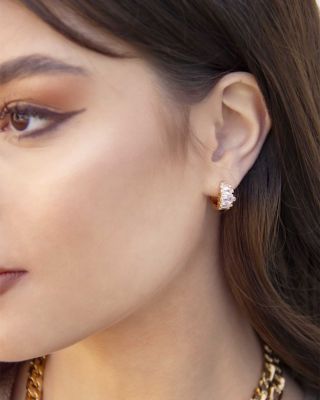 Diamond Shine Cubic Zirconia Mini Hoop Earrings